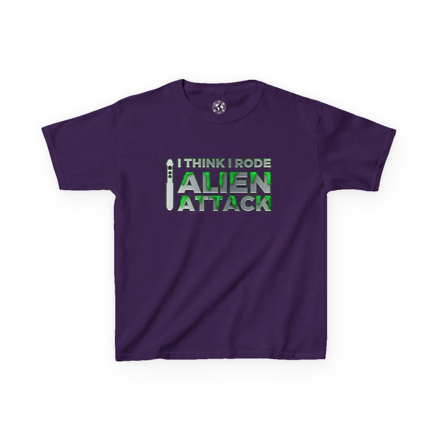 I Think I Rode Alien Attack Kids Unisex Tee