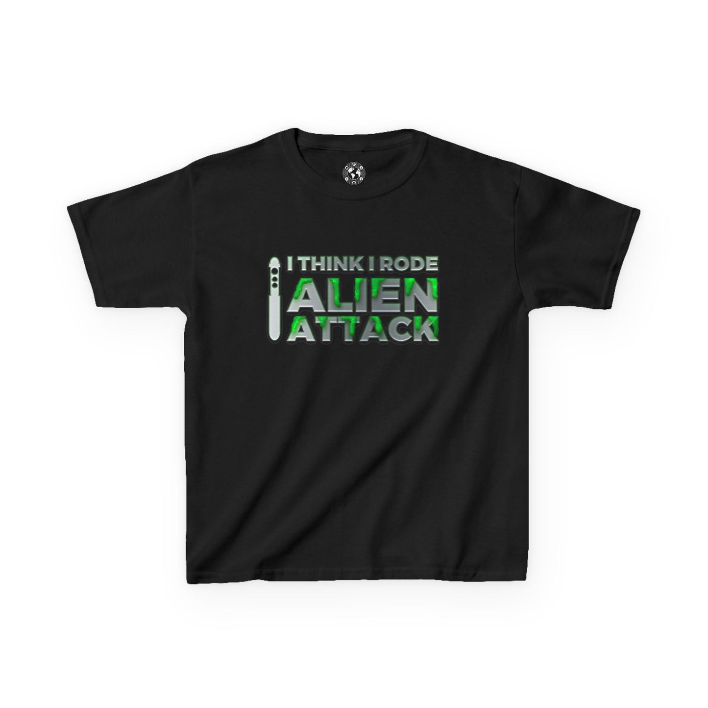 I Think I Rode Alien Attack Kids Unisex Tee
