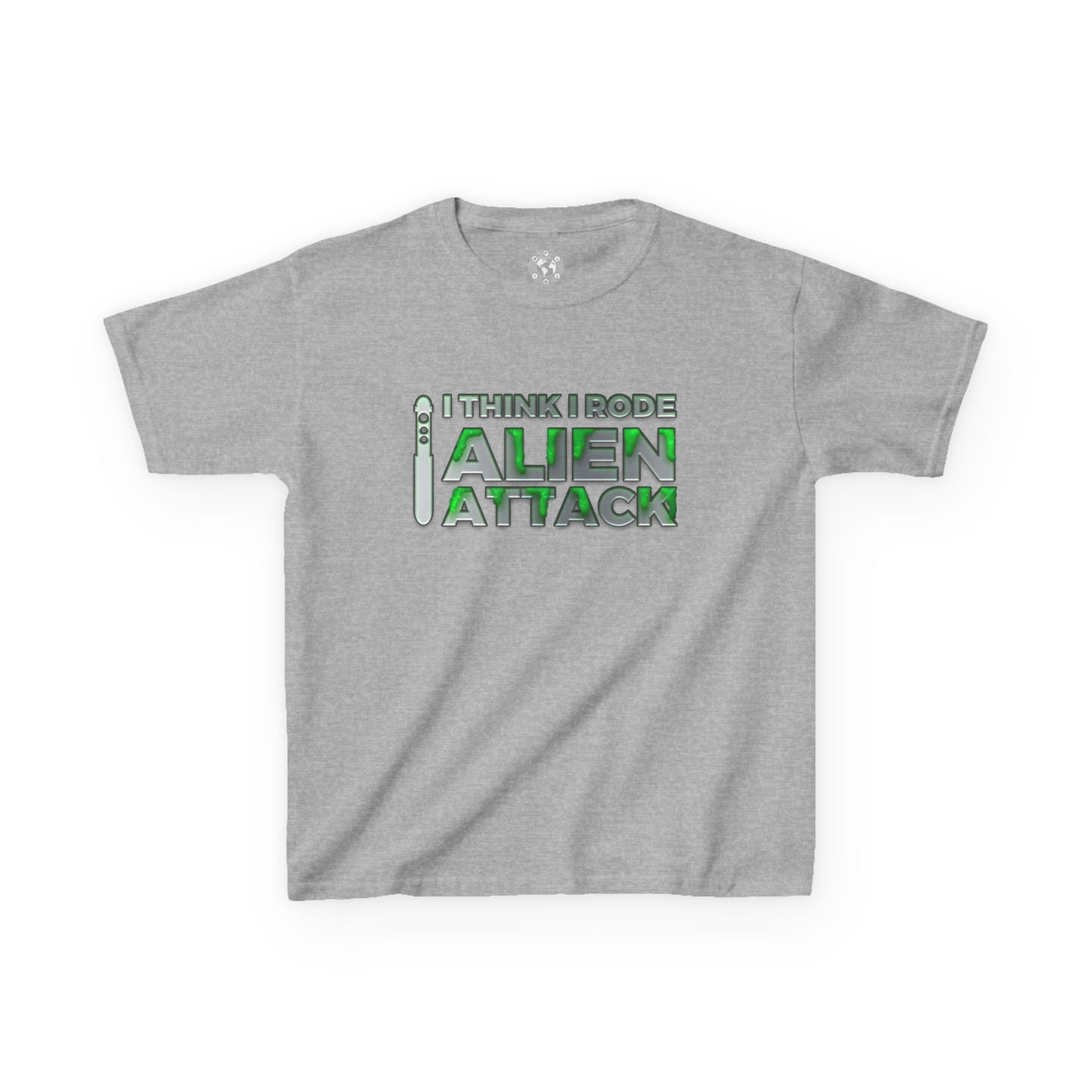 I Think I Rode Alien Attack Kids Unisex Tee
