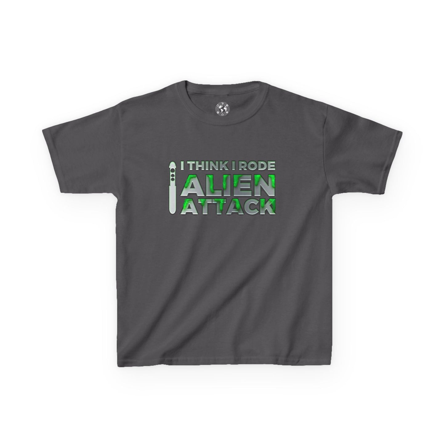 I Think I Rode Alien Attack Kids Unisex Tee