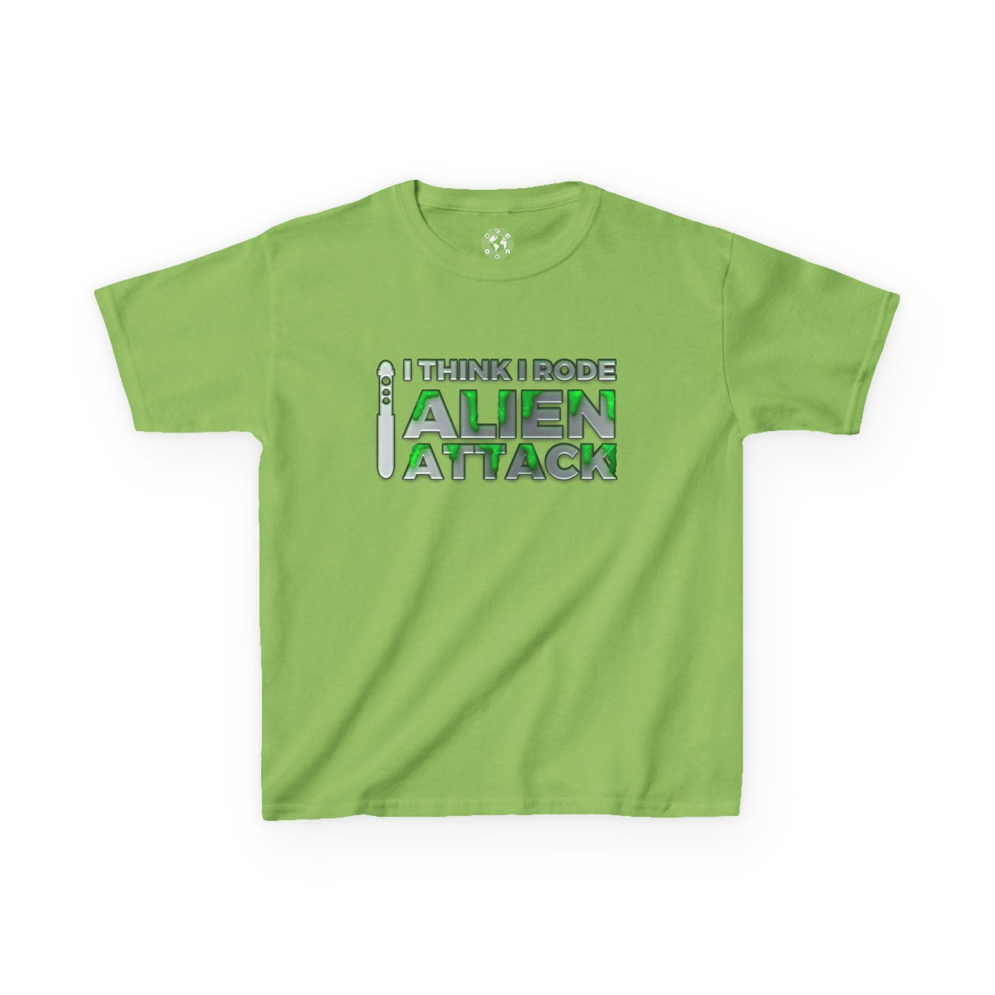 I Think I Rode Alien Attack Kids Unisex Tee