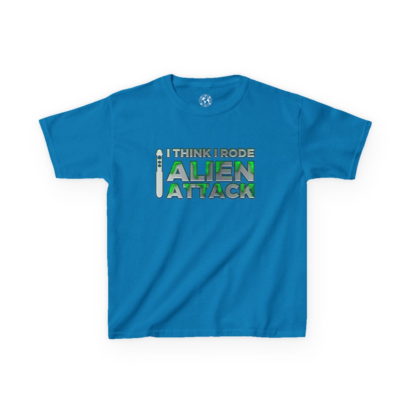 I Think I Rode Alien Attack Kids Unisex Tee