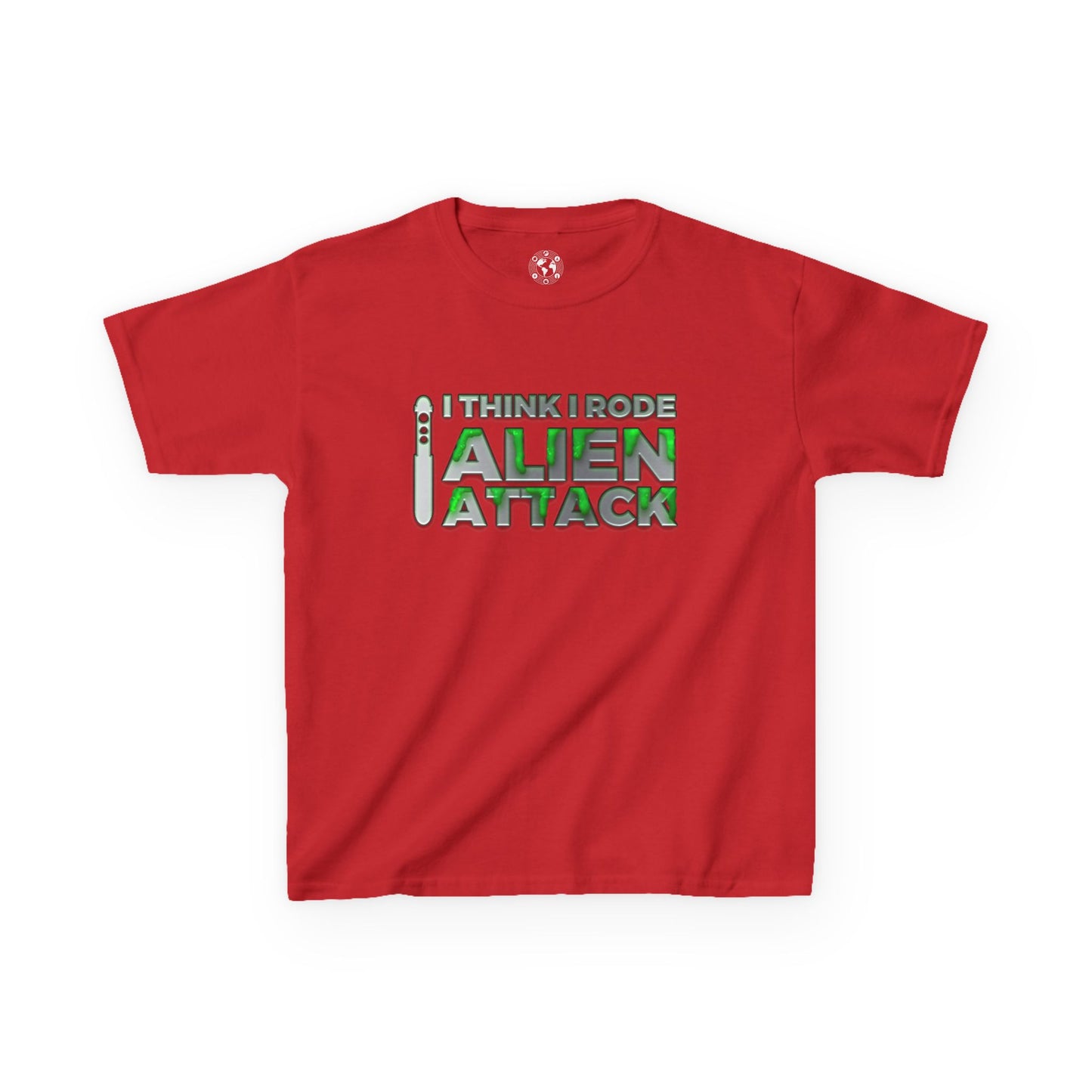I Think I Rode Alien Attack Kids Unisex Tee