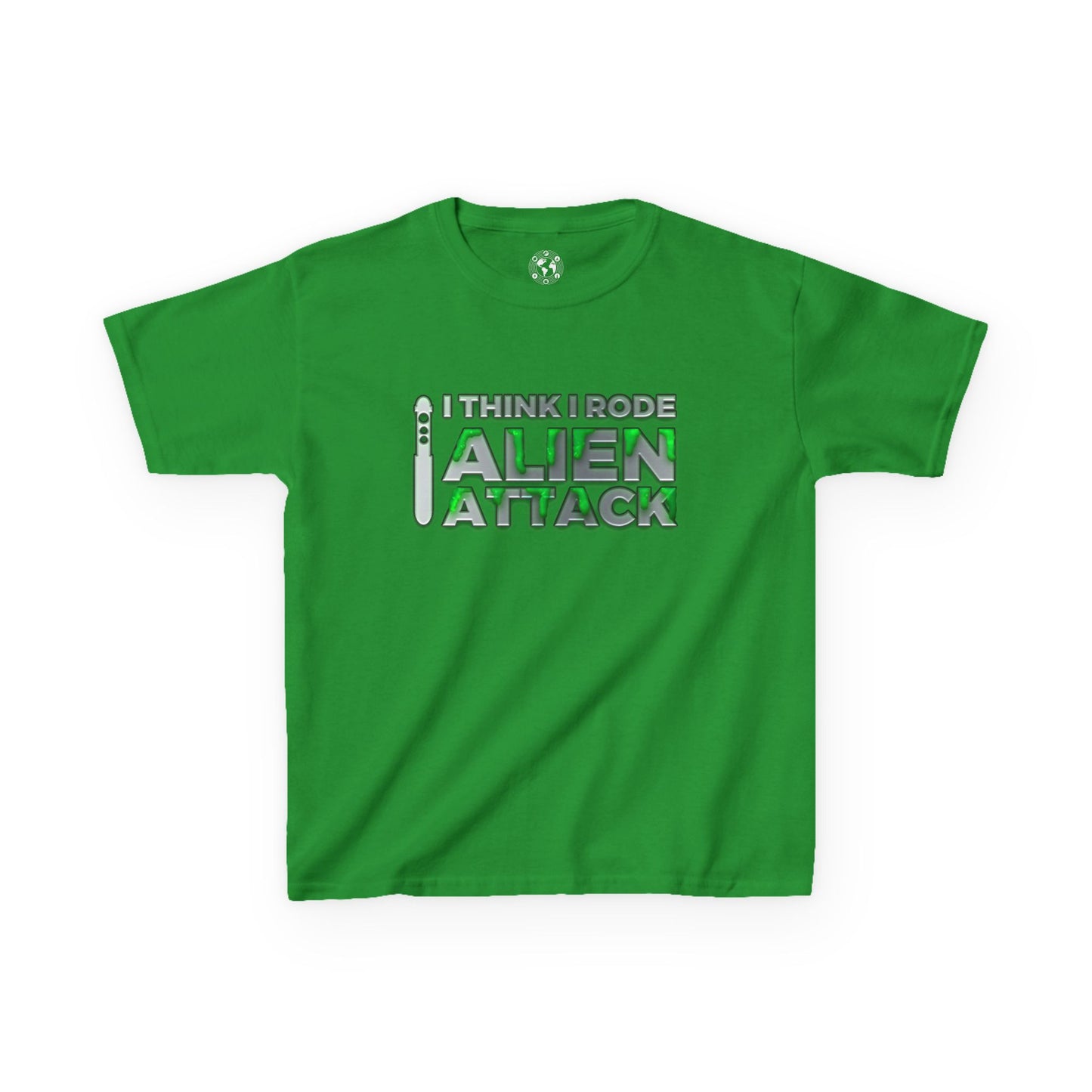 I Think I Rode Alien Attack Kids Unisex Tee