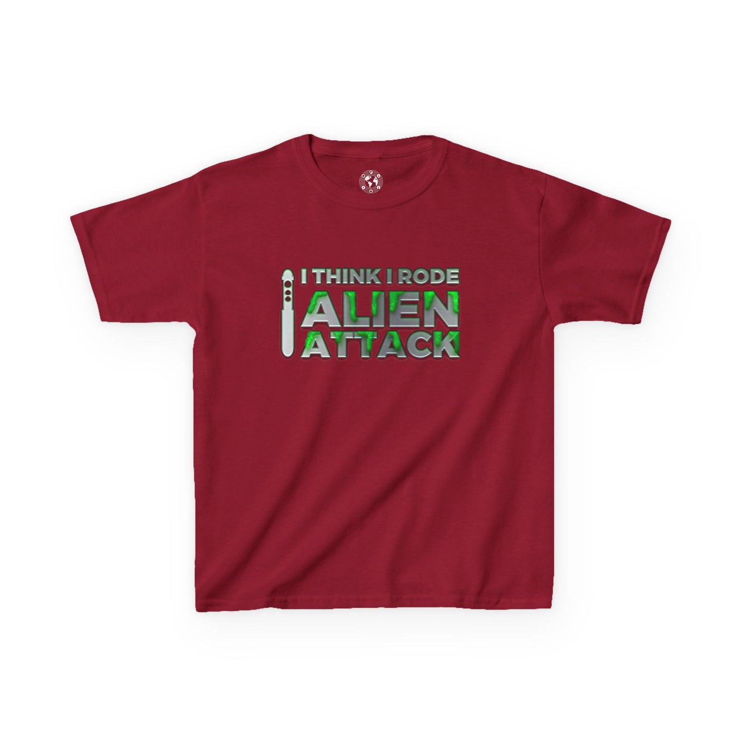 I Think I Rode Alien Attack Kids Unisex Tee