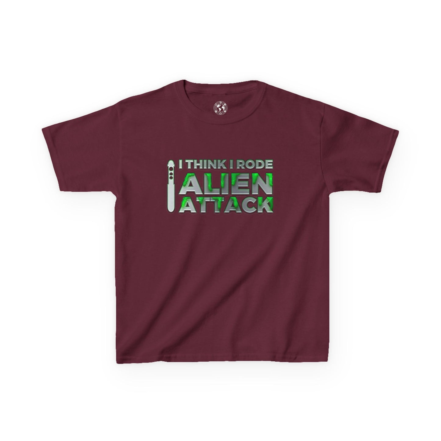 I Think I Rode Alien Attack Kids Unisex Tee